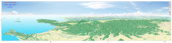 関東山地のパノラマ地図